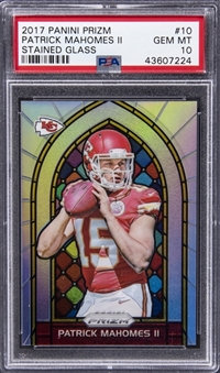 2017 Panini Prizm Stained Glass #10 Patrick Mahomes II Rookie Card - PSA GEM MT 10